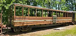Stewartstown Railroad open air car at the Reimold picnic grove