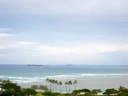 SBX-1 leaving Pearl Harbor on 22 March 2013