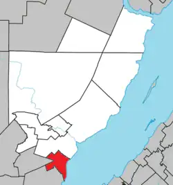 Location within Charlevoix-Est RCM