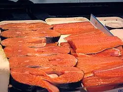 Salmon is widely available in the Pacific Northwest.
