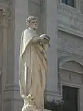 Statue of San Crescentino in front of the cathedral