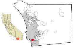 Location within San Diego County