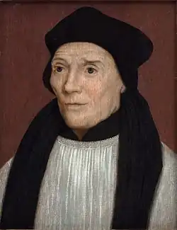 St. John Fisher, the Catholic pre-Reformation Bishop of Rochester, shown here with the medieval rochet, tippet, and the cap