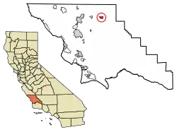 Location in San Luis Obispo County and the state of California