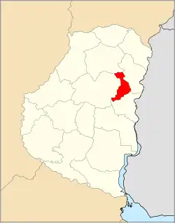 Location of San Salvador Department within Entre Ríos Province