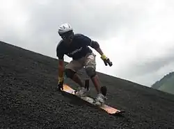Sandboarding at the Cerro Negro volcano