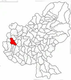 Location in Mureș County