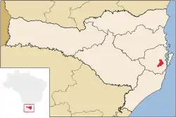 Location of Santo Amaro da Imperatriz