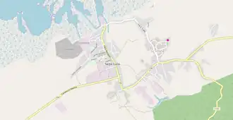 OSM map showing Santa Lucía and the neighboring village of La Sabana