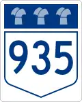 Highway 935 marker