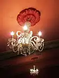 Chandelier on balcony