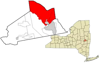 Location in Schenectady County and the state of New York.