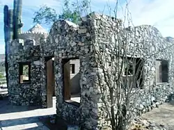 Front view of the ruins of the Scorpion Gulch residence (PHPR).