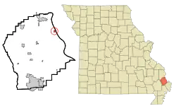 Location of Commerce, Missouri