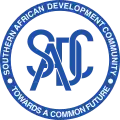 Logo of 4 other official names: Communauté de développement d'Afrique australe (French) Comunidade para o Desenvolvimento da África Austral (Portuguese) Suider-Afrikaanse Ontwikkelingsgemeenskap (Afrikaans) Jumuiya ya Maendeleo ya Nchi za Kusini mwa Afrika (Swahili)
