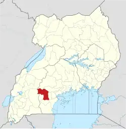 District location in Uganda