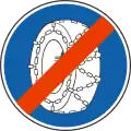 III-17 End of snow chains mandatory