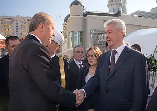 Sergei Sobyanin and Recep Tayyip Erdogan. September 23, 2015