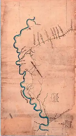 Hand-drawn map