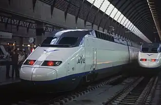 A Renfe Series 100 in Sevilla Santa Justa station