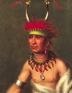 Shaumonekusse (Prairie Wolf), Oto by Charles Bird King, c. 1822