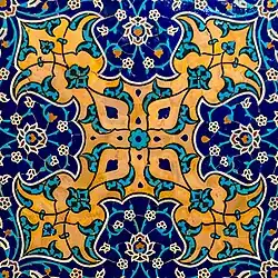 Cloud collar tile pattern inside Sheikh Lotfollah Mosque.
