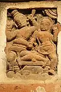 Terracotta panel in Shiva Durga temple