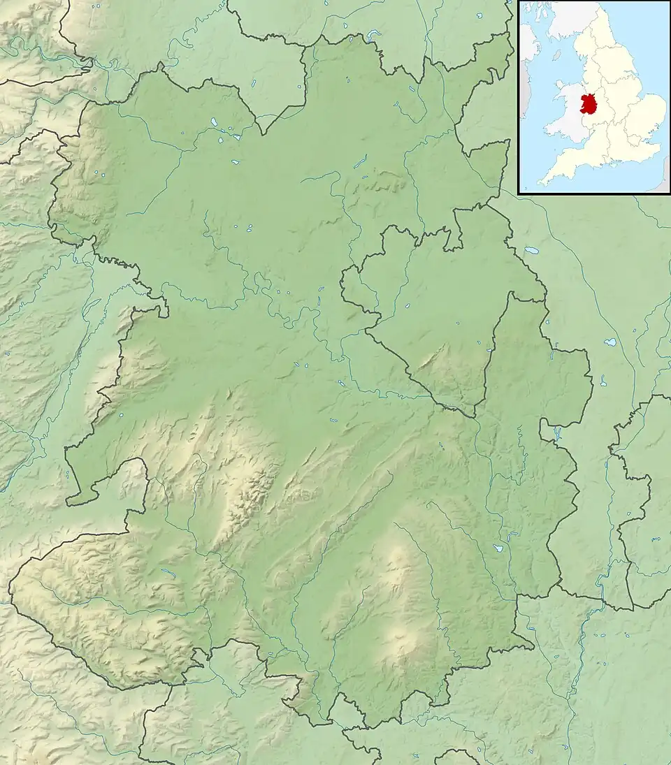 Coxall Knoll is located in Shropshire