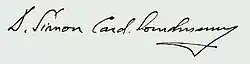 Duraisamy Simon Lourdusamy's signature