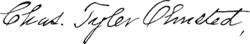 Charles Tyler Olmstead's signature