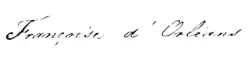Françoise of Orléans's signature