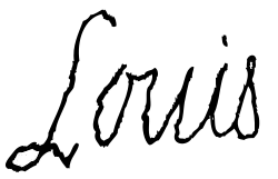 Louis XVIII's signature