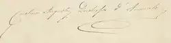 Princess Maria Carolina Augusta's signature