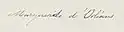 Princess Marguerite d'Orléans's signature