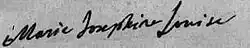 Marie Joséphine of Savoy's signature