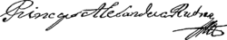 Alexander Rudnay's signature