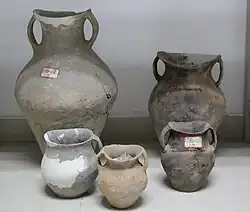 A selection of Ma’an style vessels from the Zhanqi cemetery. Siwa culture