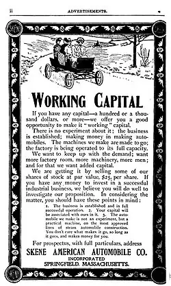 Skene Steamer advertisement in 1900 Black Cat magazine