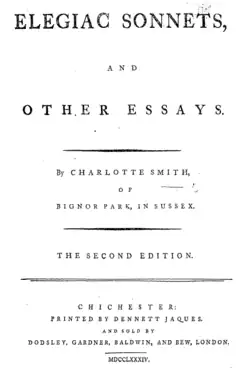 The title page from the second edition of Charlotte Smith's book Elegiac Sonnets.