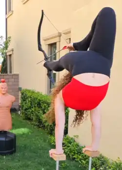 Sofie Dossi wearing a crop top