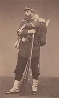 French soldier with Chassepot rifle.