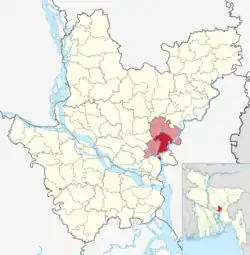 Location of Sonargaon