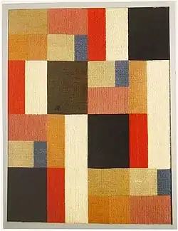 Vertical-Horizontal Composition, textile, 1916