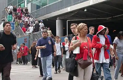 Commuters on the Staten Island Ferry
