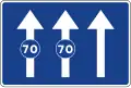 S-50e Lanes reserved for traffic based on the minimum speed