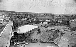 The city of Spokane Falls circa 1895