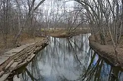 The St. Joseph River just north of the Ohio Turnpike