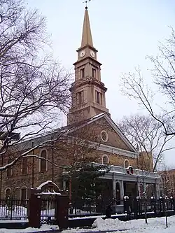 St. Mark's Church in-the-Bowery is the centerpiece of the district