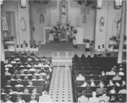 Pontifical Mass celebrated by Bishop Matthew F. Brady, October 12, 1958