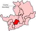 A medium-sized constituency located in the south of the county. It is bordered exclusively by other constituencies in the county.